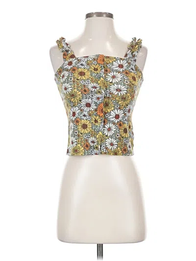 Pre-owned No Boundaries Sleeveless Top Yellow Sweetheart Neckline Tops