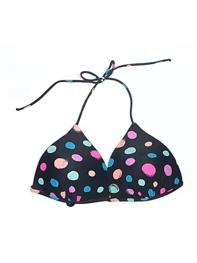 Pre-owned No Boundaries Swimsuit Top Black Polka Dots Pattern Swimwear