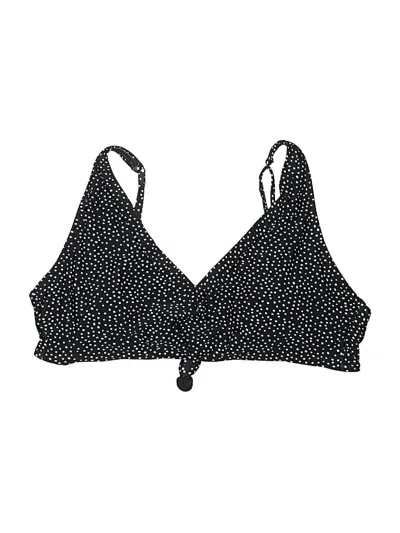 Pre-owned No Boundaries Swimsuit Top Black Polka Dots Pattern Swimwear