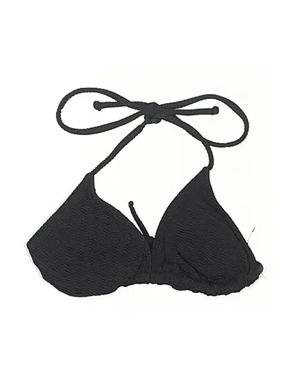 Pre-owned No Boundaries Swimsuit Top Black Solid Pattern Swimwear