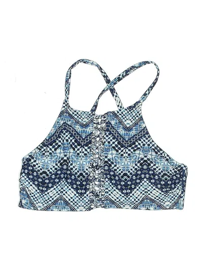 Pre-owned No Boundaries Swimsuit Top Blue Swimwear