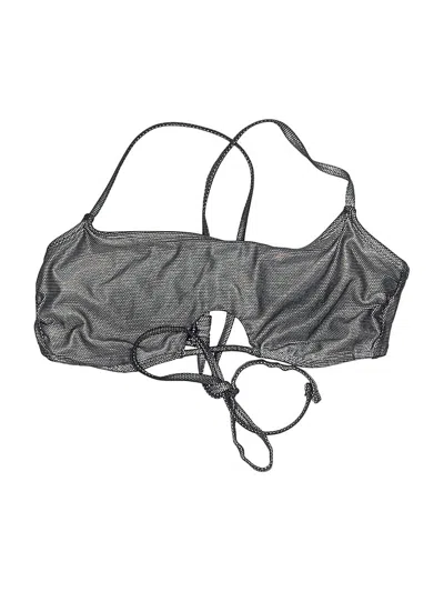 Pre-owned No Boundaries Swimsuit Top Gray Swimwear