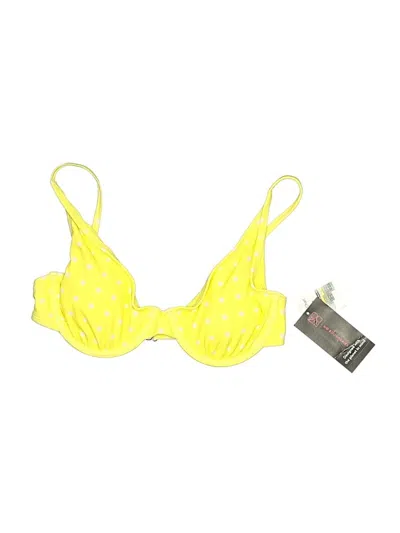 Pre-owned No Boundaries Swimsuit Top Yellow Swimwear