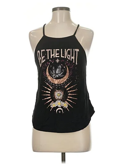Pre-owned No Boundaries Tank Top Black Halter Neckline Tops
