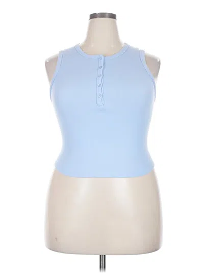 Pre-owned No Boundaries Tank Top Blue Halter Neckline Tops