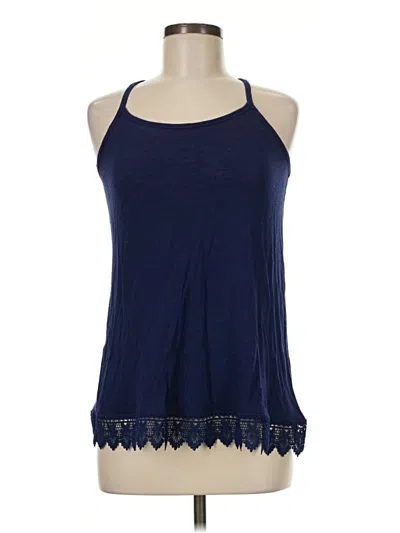 Pre-owned No Boundaries Tank Top Blue Halter Neckline Tops