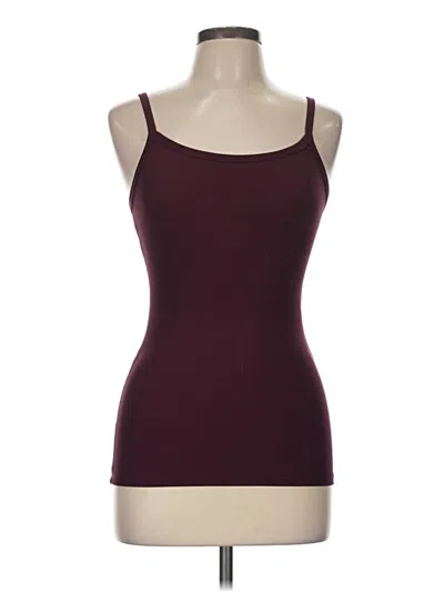 Pre-owned No Boundaries Tank Top Burgundy Strapless Neckline Tops