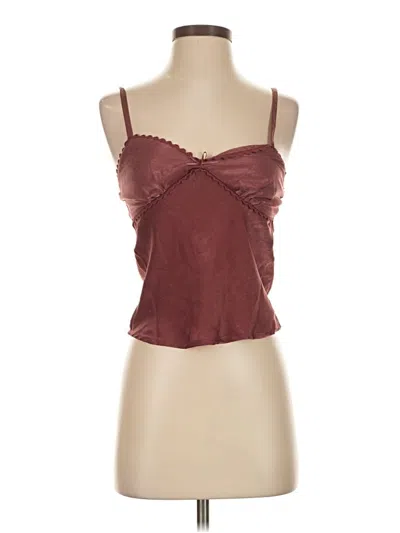 Pre-owned No Boundaries Tank Top Burgundy Strapless Neckline Tops