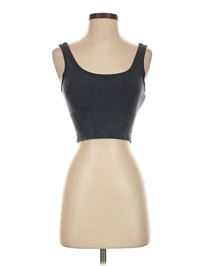 Pre-owned No Boundaries Tank Top Gray Strapless Neckline Tops