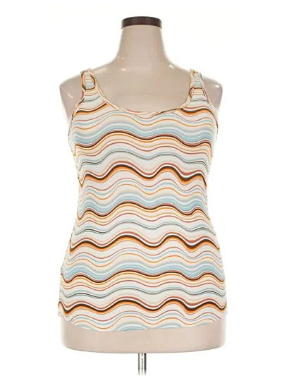 Pre-owned No Boundaries Tank Top Ivory Halter Neckline Tops In White