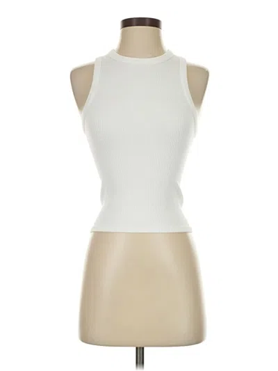 Pre-owned No Boundaries Tank Top Ivory Halter Neckline Tops In White