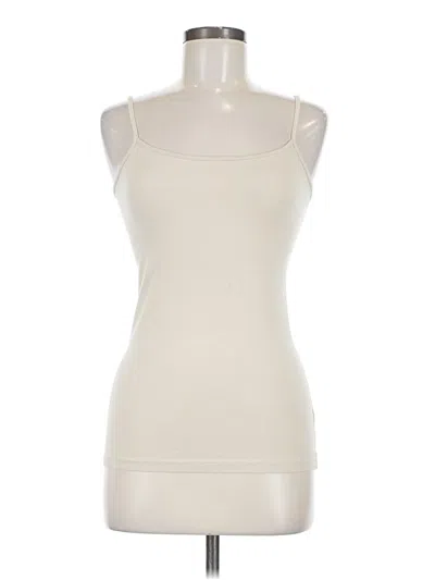 Pre-owned No Boundaries Tank Top Ivory Halter Neckline Tops In White