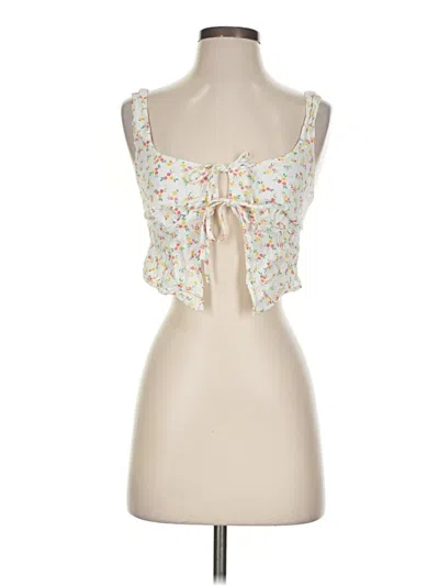 Pre-owned No Boundaries Tank Top Ivory Sweetheart Neckline Tops