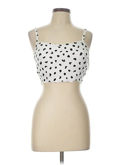 Pre-owned No Boundaries Tank Top Ivory Sweetheart Neckline Tops In White