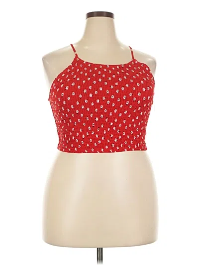 Pre-owned No Boundaries Tank Top Red Halter Neckline Tops