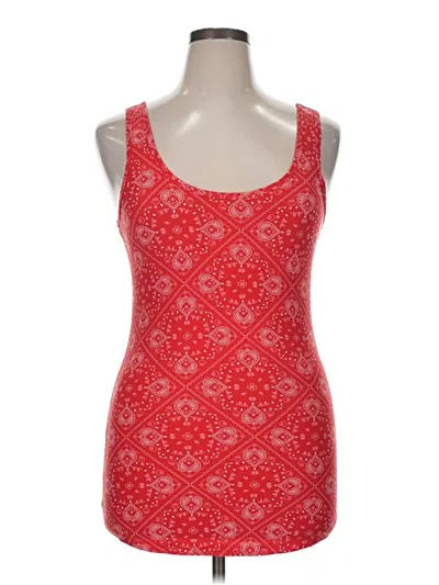 Pre-owned No Boundaries Tank Top Red Square Neckline Tops