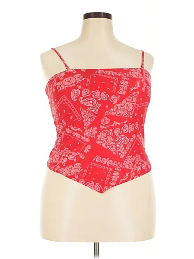 Pre-owned No Boundaries Tank Top Red Strapless Neckline Tops