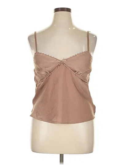 Pre-owned No Boundaries Tank Top Tan Strapless Neckline Tops In Brown