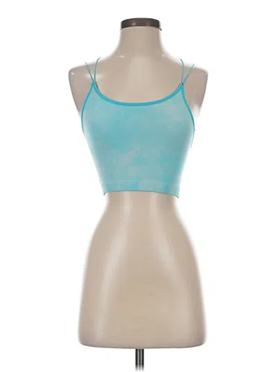 Pre-owned No Boundaries Tank Top Teal Halter Neckline Tops In Blue