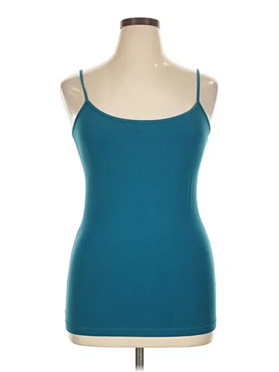 Pre-owned No Boundaries Tank Top Teal Strapless Neckline Tops In Blue
