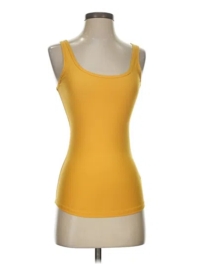 Pre-owned No Boundaries Tank Top Yellow Strapless Neckline Tops