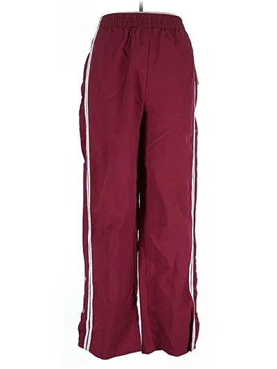 No Boundaries Track Pants In Burgundy