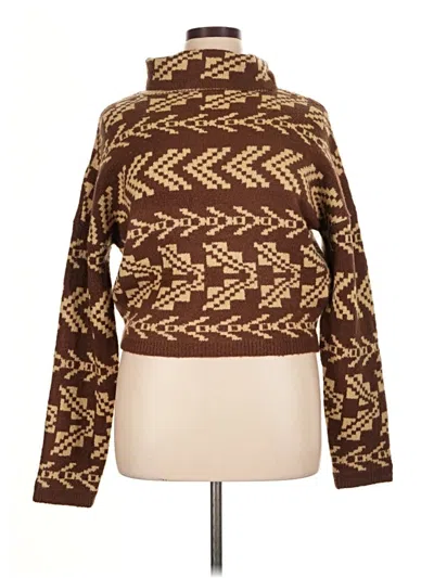 Pre-owned No Boundaries Turtleneck Sweater In Brown