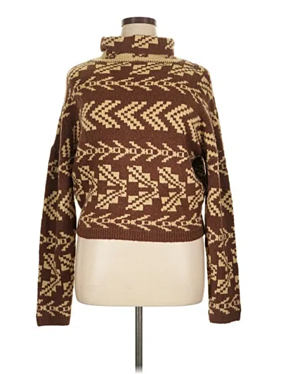 Pre-owned No Boundaries Turtleneck Sweater In Brown