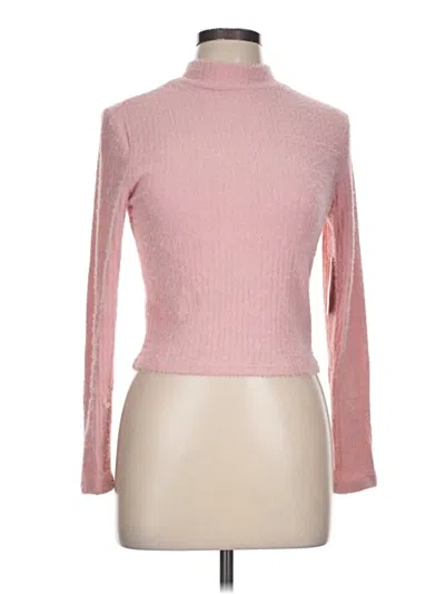 No Boundaries Turtleneck Sweater In Pink