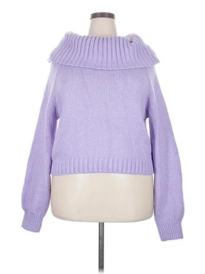 Pre-owned No Boundaries Turtleneck Sweater In Purple