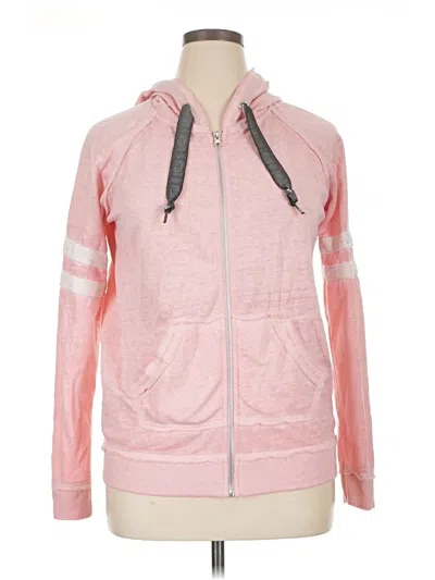 Pre-owned No Boundaries Zip Up Hoodie In Pink
