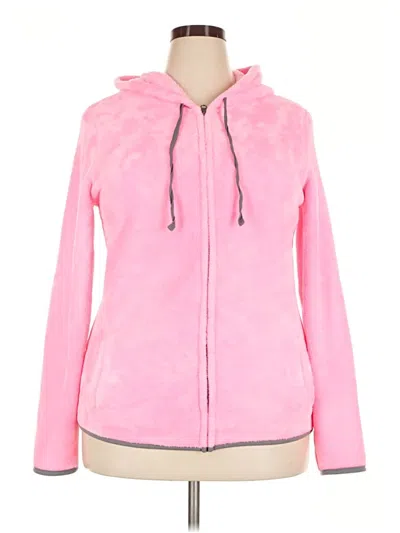 Pre-owned No Boundaries Zip Up Hoodie In Pink
