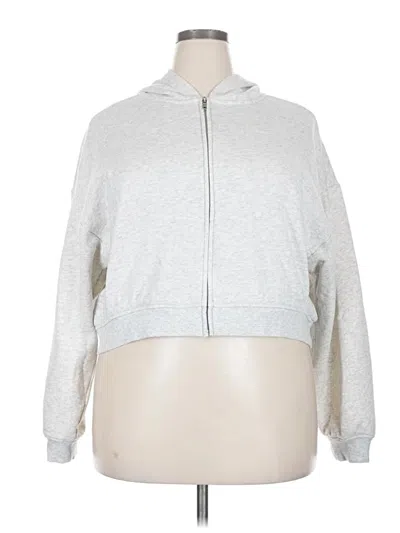 Pre-owned No Boundaries Zip Up Hoodie In Silver