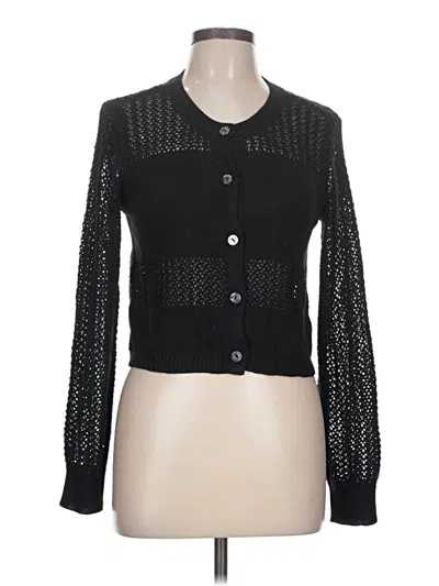 Pre-owned No Comment Cardigan Sweater In Black
