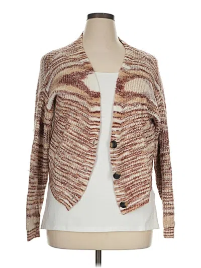 Pre-owned No Comment Cardigan Sweater In Brown