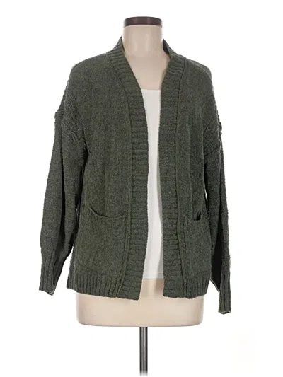 Pre-owned No Comment Cardigan Sweater In Green
