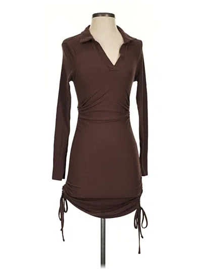 Pre-owned No Comment Casual Dress In Brown
