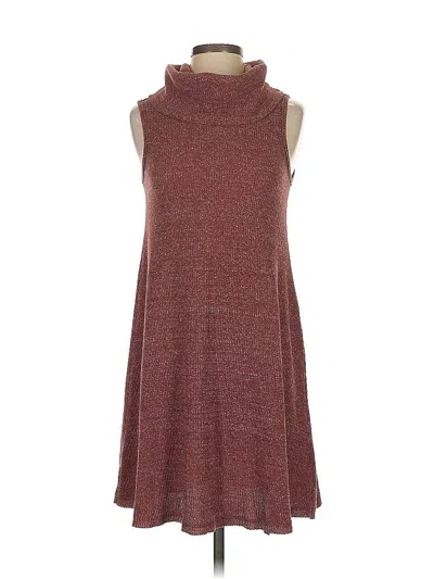 Pre-owned No Comment Casual Dress In Burgundy