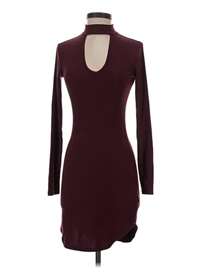 Pre-owned No Comment Casual Dress In Burgundy