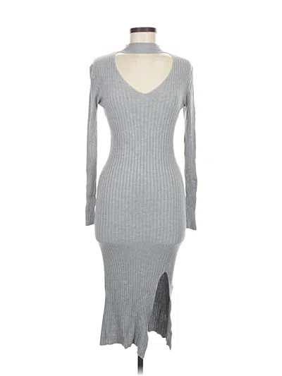 Pre-owned No Comment Casual Dress In Gray