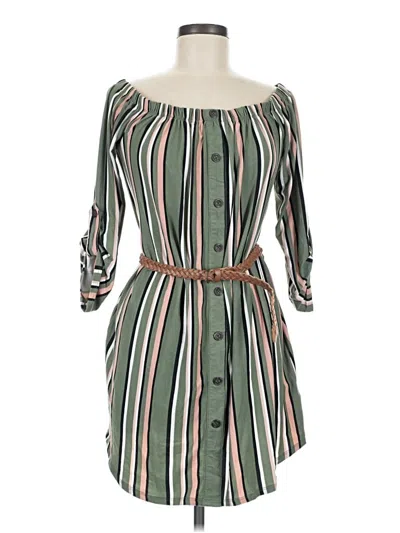 Pre-owned No Comment Casual Dress In Green