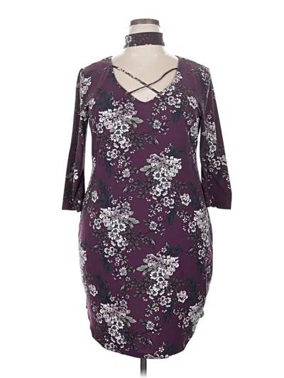 Pre-owned No Comment Casual Dress In Purple