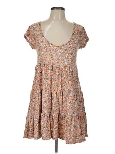 Pre-owned No Comment Casual Dress In Tan