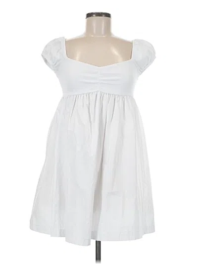 Pre-owned No Comment Casual Dress In White