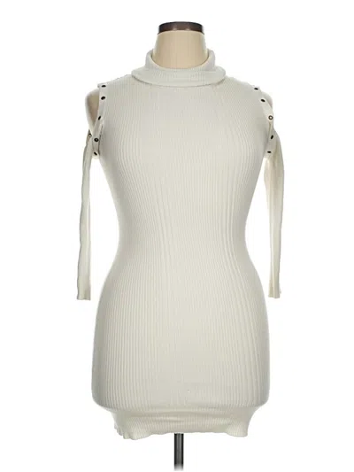 Pre-owned No Comment Casual Dress In White