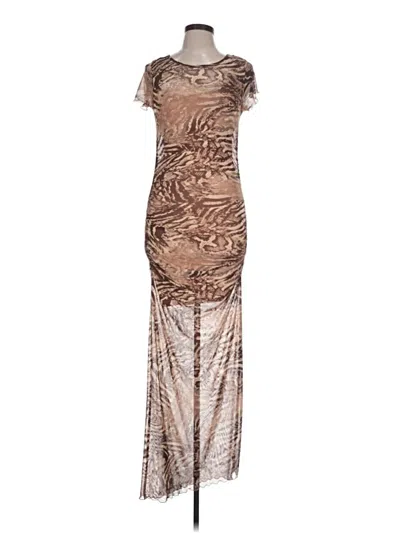 Pre-owned No Comment Cocktail Dress In Brown