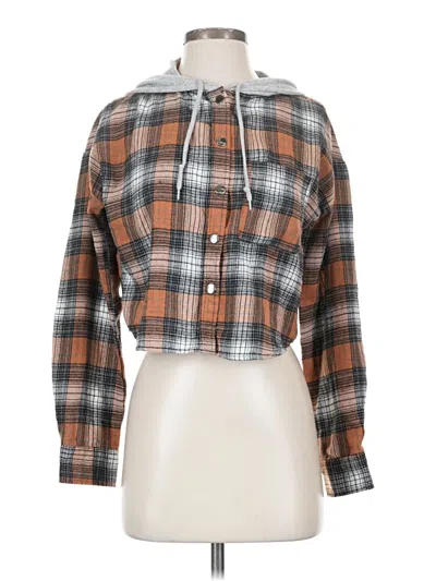 Pre-owned No Comment Long Sleeve Blouse In Brown