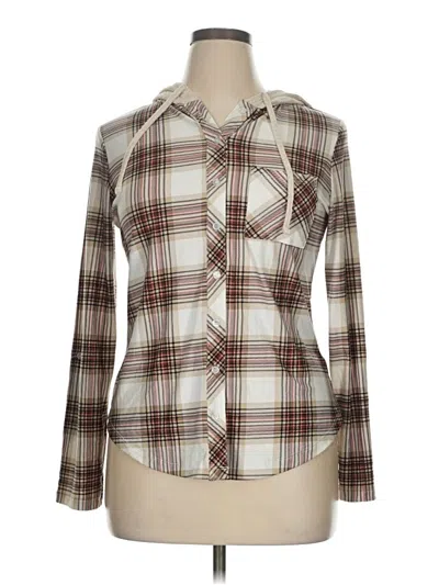 Pre-owned No Comment Long Sleeve Blouse In Brown