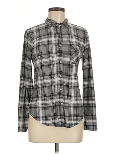 Pre-owned No Comment Long Sleeve Blouse In Gray