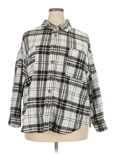 Pre-owned No Comment Long Sleeve Blouse In Gray